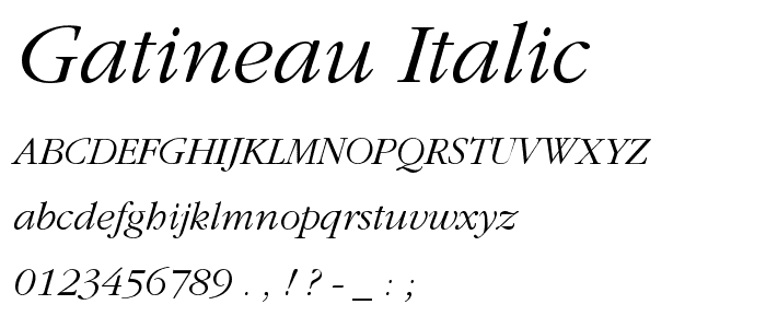 Gatineau Italic font